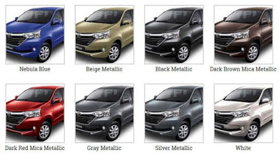 Pilihan Warna Lengkap Toyota Avanza 2017