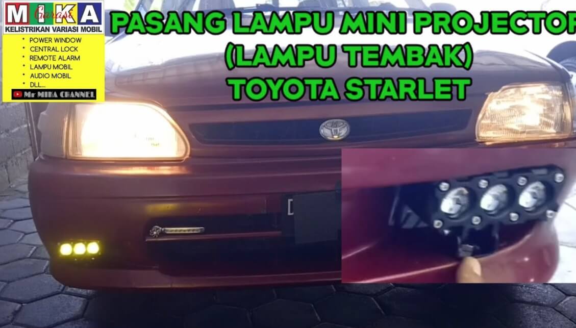 Modifikasi Lampu Toyota Starlet Kotak dan Kapsul